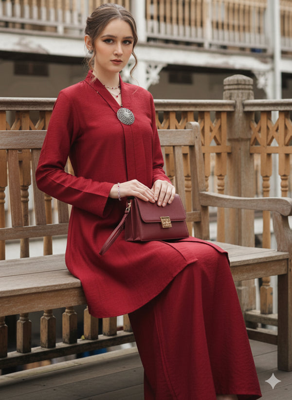 BAJU KEBAYA ADENA (CRIMSON RED)